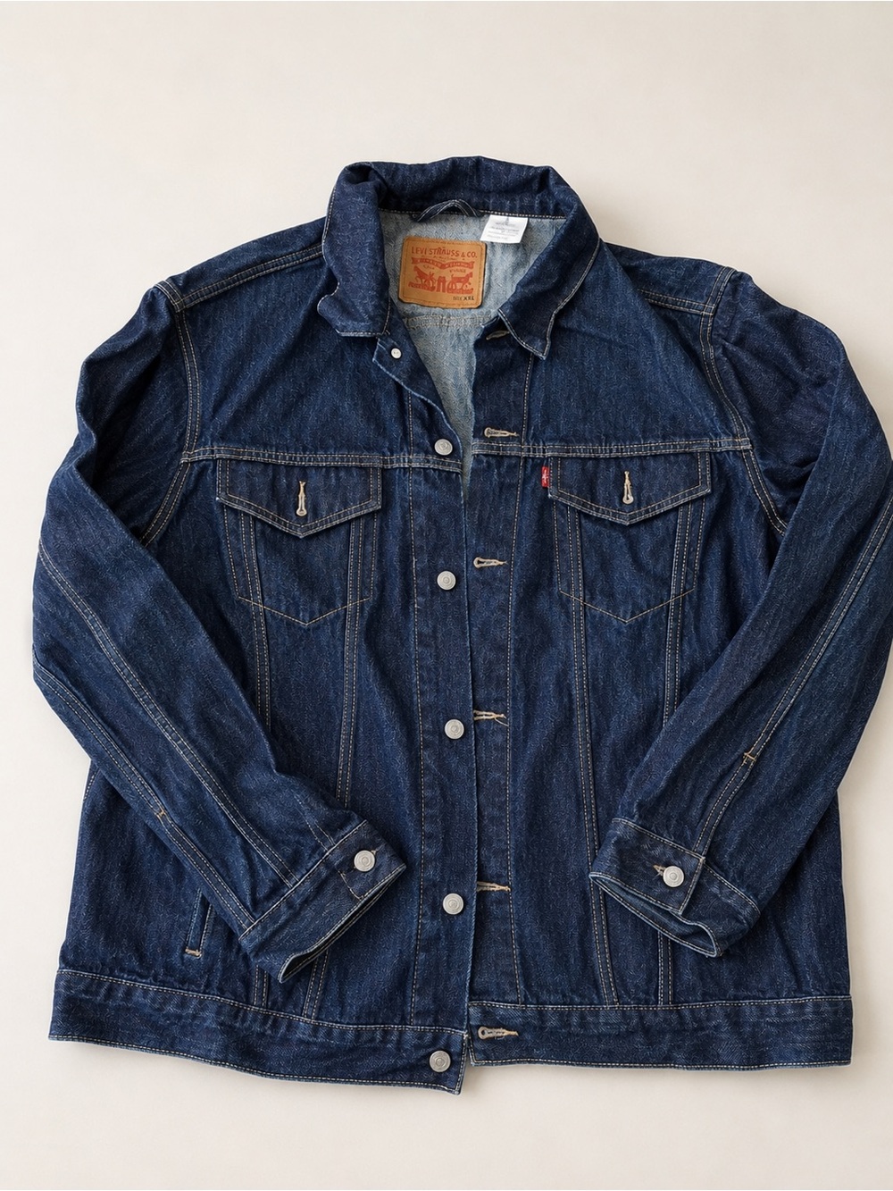 Levi's Indigo Blue Denim Trucker Jacket - Men's Bomber Style